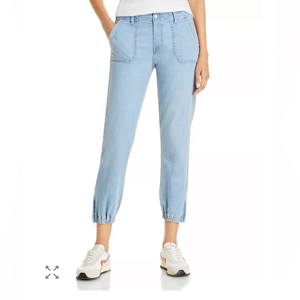PAIGE Light Blue Denim Boyfriend Jogger Jeans